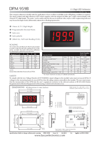 Thumbnail of document Data Sheet - DPM 959B Voltmeter